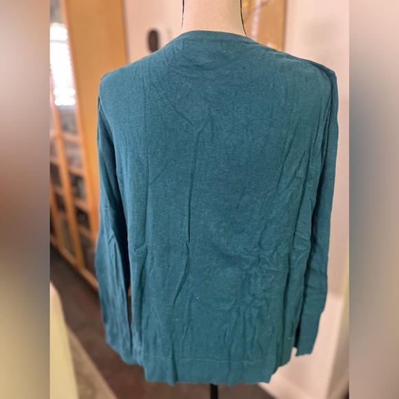 Merona - classic teal long sleeve cardigan - Picture 4 of 7
